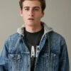 AE Hooded Denim Trucker Jacket 1 AE Hooded Denim Trucker Jacket -AMERICAN EAGLE Sales 0106 1537 400 of