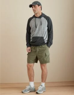 AE Super Soft Slub Colorblock Hoodie T-Shirt