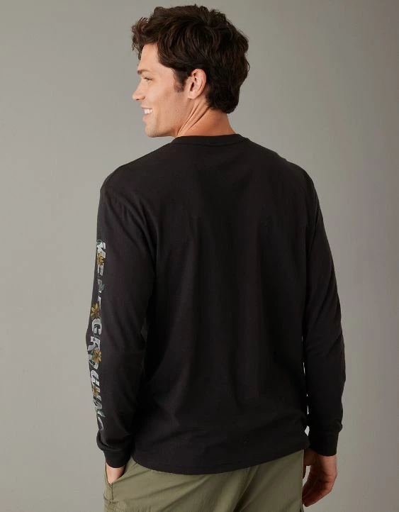 AE Super Soft Long-Sleeve Halloween Graphic T-Shirt 4 AE Super Soft Long-Sleeve Halloween Graphic T-Shirt - Image 2