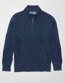 AE Super Soft Quarter-Zip Sweatshirt -AMERICAN EAGLE Sales 0195 2076 410 f