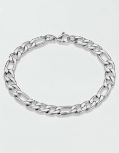 West Coast Jewelry Stainless Steel 8mm Figaro Chain Bracelet