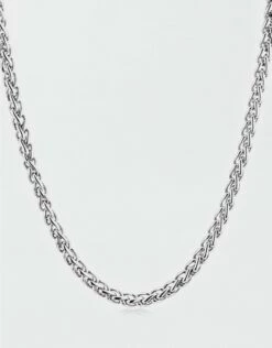 West Coast Jewelry Stainless Steel Polished Spiga Chain Necklace