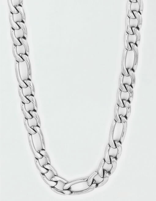 West Coast Jewelry Polished Stainless Steel Figaro Chain Necklace 5 West Coast Jewelry Polished Stainless Steel Figaro Chain Necklace -AMERICAN EAGLE Sales 0508 0050 013 f