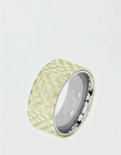 West Coast Jewelry Stainless Steel Overlay Glossy Ring