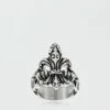 West Coast Jewelry Antique Stainless Steel Fleur De Lis Skull Ring