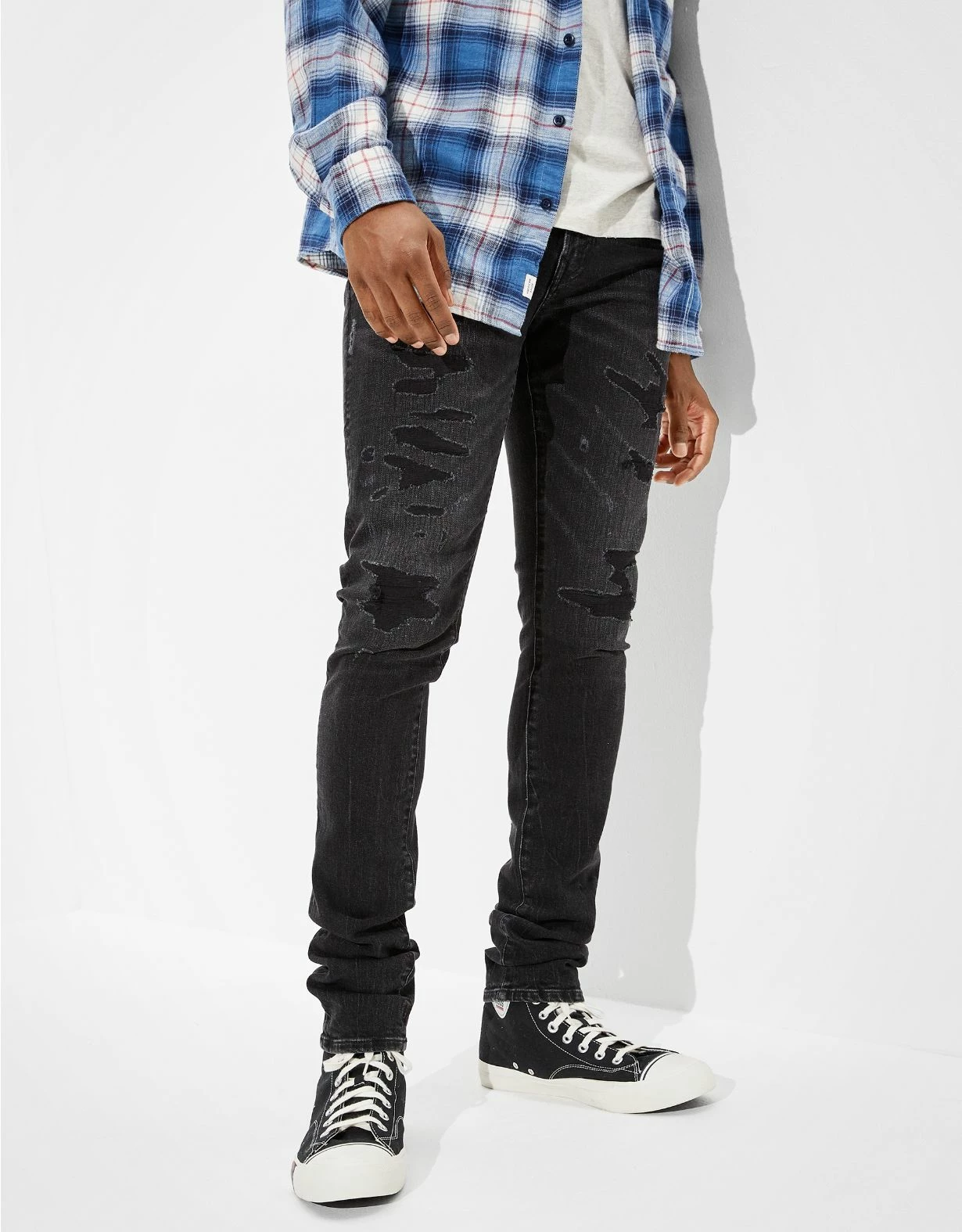 AE AirFlex+ Patched Stacked Skinny Jean 3 AE AirFlex+ Patched Stacked Skinny Jean