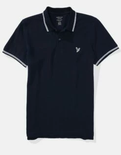 AE Super Soft Legend Slim Fit Pique Ringer Polo Shirt 7 AE Super Soft Legend Slim Fit Pique Ringer Polo Shirt -AMERICAN EAGLE Sales 1165 3358 410 f