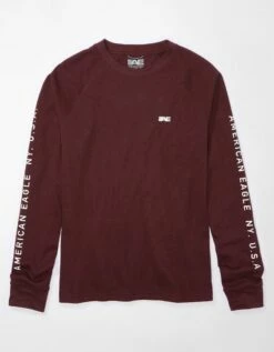 AE 24/7 Long-Sleeve Graphic Thermal T-Shirt -AMERICAN EAGLE Sales 1182 3378 613 f
