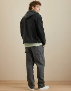 AE Hooded Canvas Trucker Jacket -AMERICAN EAGLE Sales 2101 1542 004 ob