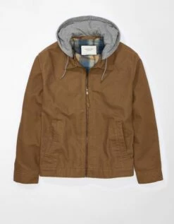 AE Fleece Hooded Workwear Jacket -AMERICAN EAGLE Sales 2101 1549 200 f