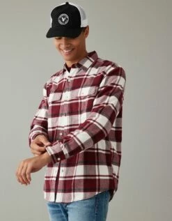 AE Super Soft Flannel Shirt -AMERICAN EAGLE Sales 2151 6085 613 of
