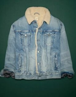 AE77 Premium Sherpa Denim Jacket -AMERICAN EAGLE Sales 2308 1546 401 f