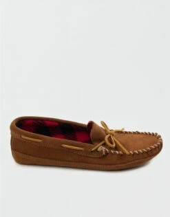 Minnetonka Men's Double Bottom Fleece Slipper -AMERICAN EAGLE Sales 7213 5680 200 b